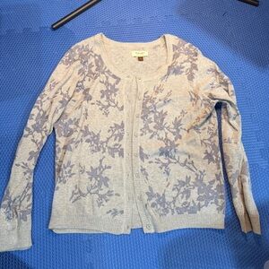 Floral Blue Women's Cardigan